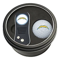 Los Angeles Chargers Divot Tool & Golf Ball Personalized Tin Gift Set