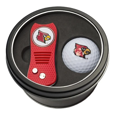 Louisville Cardinals Divot Tool & Golf Ball Personalized Tin Gift Set