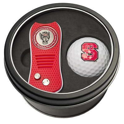 NC State Wolfpack Divot Tool & Golf Ball Personalized Tin Gift Set