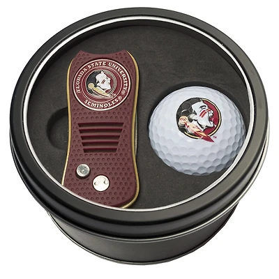 Florida State Seminoles Divot Tool & Golf Ball Personalized Tin Gift Set