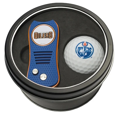 Edmonton Oilers Divot Tool & Golf Ball Personalized Tin Gift Set