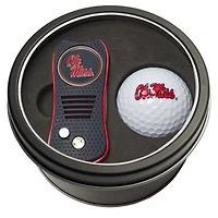 Ole Miss Rebels Divot Tool & Golf Ball Personalized Tin Gift Set