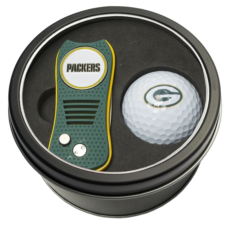 Green Bay Packers Divot Tool & Golf Ball Personalized Tin Gift Set