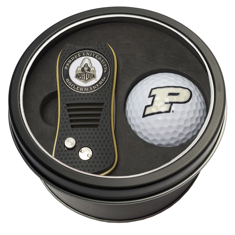 Purdue Boilermakers Divot Tool & Golf Ball Personalized Tin Gift Set