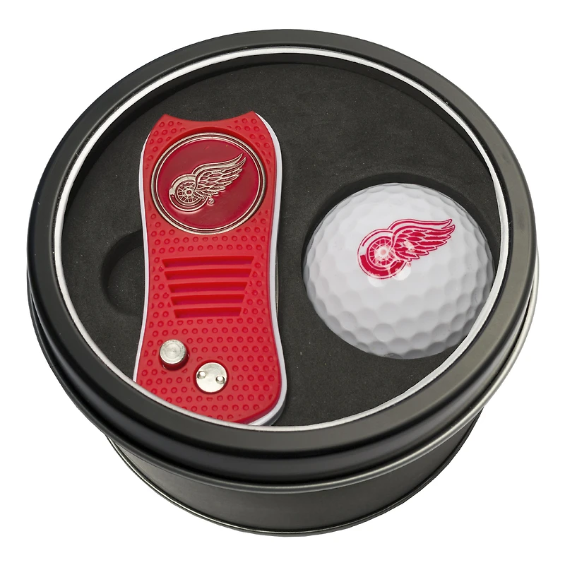 Detroit Red Wings Divot Tool & Golf Ball Personalized Tin Gift Set