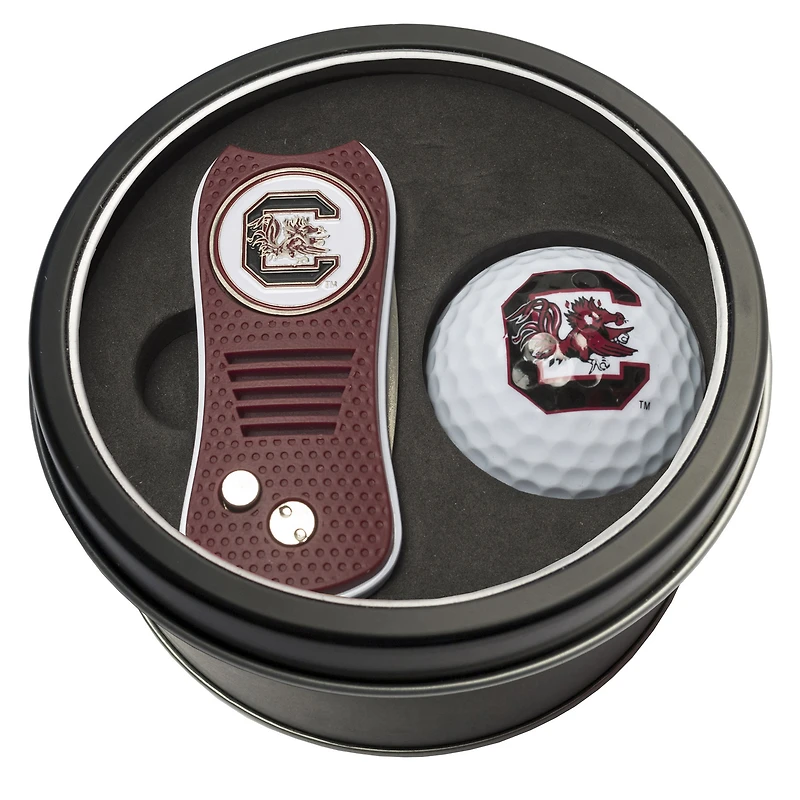 South Carolina Gamecocks Divot Tool & Golf Ball Personalized Tin Gift Set