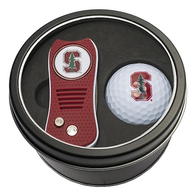 Stanford Cardinal Divot Tool & Golf Ball Personalized Tin Gift Set