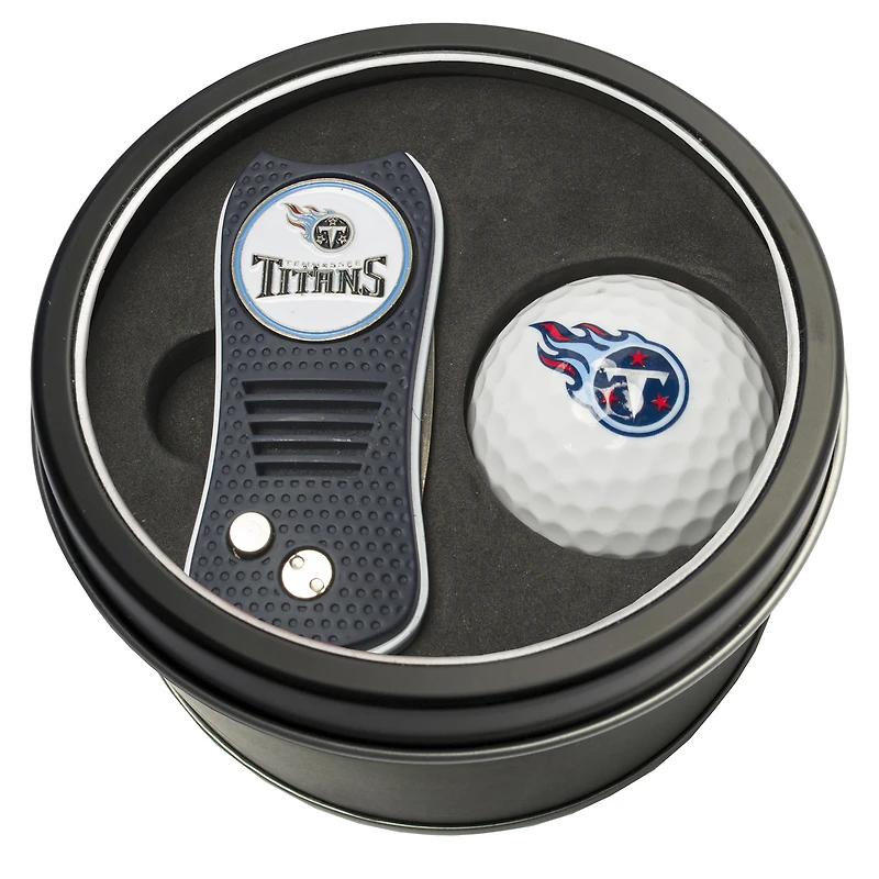 Tennessee Titans Divot Tool & Golf Ball Personalized Tin Gift Set