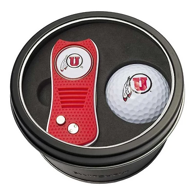 Utah Utes Divot Tool & Golf Ball Personalized Tin Gift Set
