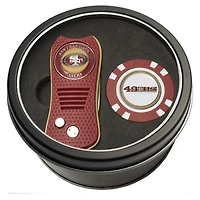 San Francisco 49ers Divot Tool & Golf Chip Personalized Tin Gift Set