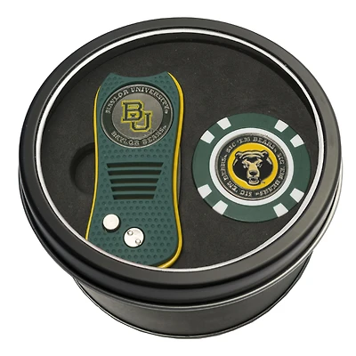 Baylor Bears Divot Tool & Golf Chip Personalized Tin Gift Set