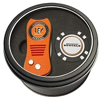 Cincinnati Bengals Divot Tool & Golf Chip Personalized Tin Gift Set