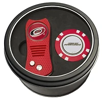 Carolina Hurricanes Divot Tool & Golf Chip Personalized Tin Gift Set