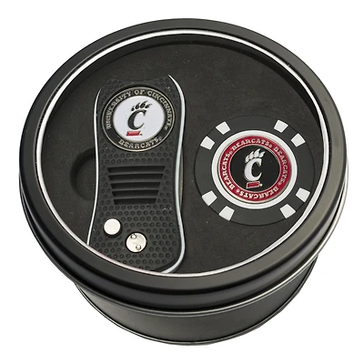 Cincinnati Bearcats Divot Tool & Golf Chip Personalized Tin Gift Set