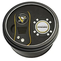 Pittsburgh Penguins Divot Tool & Golf Chip Personalized Tin Gift Set