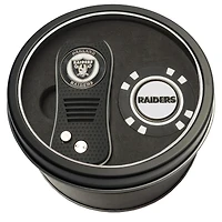 Las Vegas Raiders Divot Tool & Golf Chip Personalized Tin Gift Set