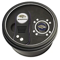 Baltimore Ravens Divot Tool & Golf Chip Personalized Tin Gift Set