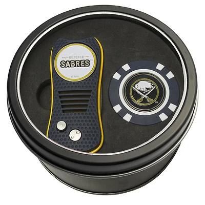 Buffalo Sabres Divot Tool & Golf Chip Personalized Tin Gift Set