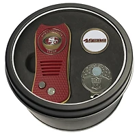 San Francisco 49ers Divot Tool Ball Marker & Cap Clip Personalized Tin Gift Set