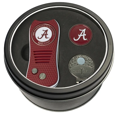 Alabama Crimson Tide Divot Tool Ball Marker & Cap Clip Personalized Tin Gift Set