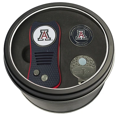 Arizona Wildcats Divot Tool Ball Marker & Cap Clip Personalized Tin Gift Set