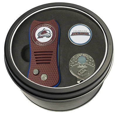 Colorado Avalanche Divot Tool Ball Marker & Cap Clip Personalized Tin Gift Set
