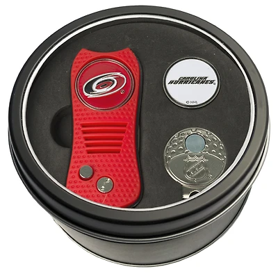 Carolina Hurricanes Divot Tool Ball Marker & Cap Clip Personalized Tin Gift Set