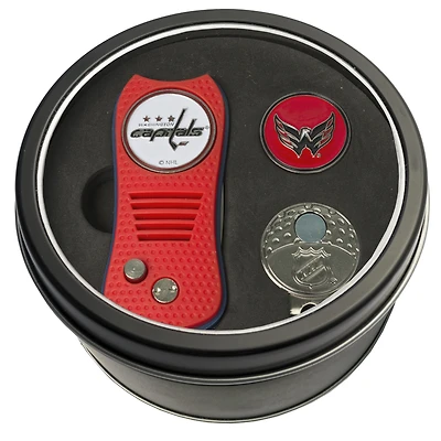 Washington Capitals Divot Tool Ball Marker & Cap Clip Personalized Tin Gift Set