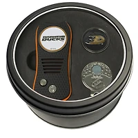 Anaheim Ducks Divot Tool Ball Marker & Cap Clip Personalized Tin Gift Set