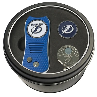 Tampa Bay Lightning Divot Tool Ball Marker & Cap Clip Personalized Tin Gift Set