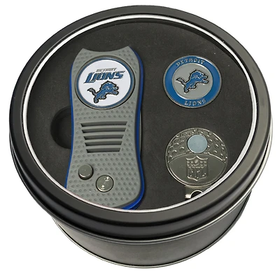 Detroit Lions Divot Tool Ball Marker & Cap Clip Personalized Tin Gift Set