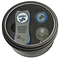 Detroit Lions Divot Tool Ball Marker & Cap Clip Personalized Tin Gift Set