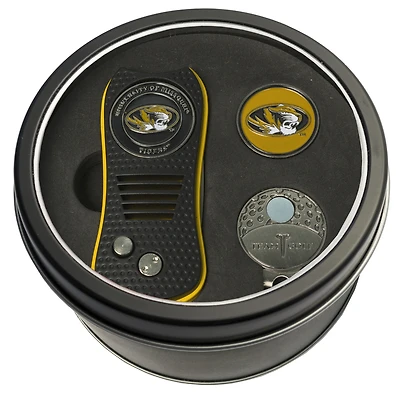 Missouri Tigers Divot Tool Ball Marker & Cap Clip Personalized Tin Gift Set