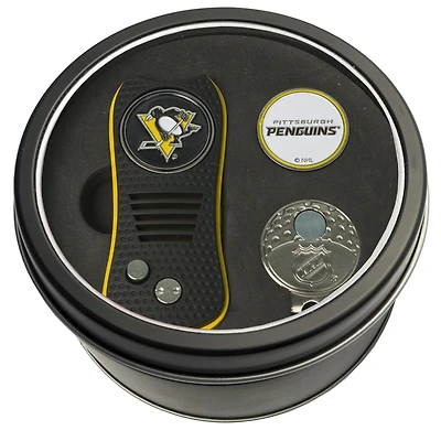 Pittsburgh Penguins Divot Tool Ball Marker & Cap Clip Personalized Tin Gift Set