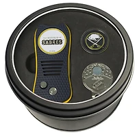 Buffalo Sabres Divot Tool Ball Marker & Cap Clip Personalized Tin Gift Set