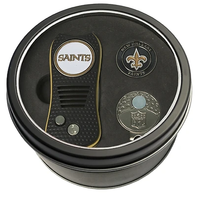 New Orleans Saints Divot Tool Ball Marker & Cap Clip Personalized Tin Gift Set