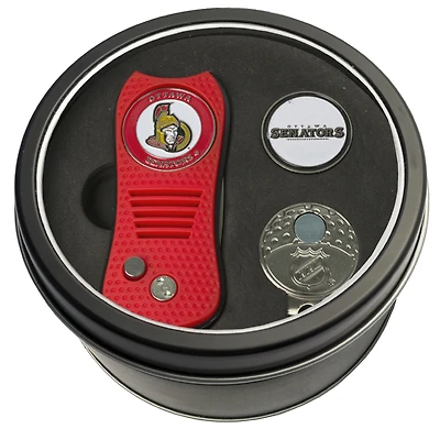 Ottawa Senators Divot Tool Ball Marker & Cap Clip Personalized Tin Gift Set