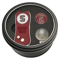 Stanford Cardinal Divot Tool Ball Marker & Cap Clip Personalized Tin Gift Set