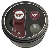 Virginia Tech Hokies Divot Tool Ball Marker & Cap Clip Personalized Tin Gift Set