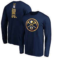 Men's Nikola Jokic Navy Denver Nuggets Playmaker Name & Number Long Sleeve T-Shirt