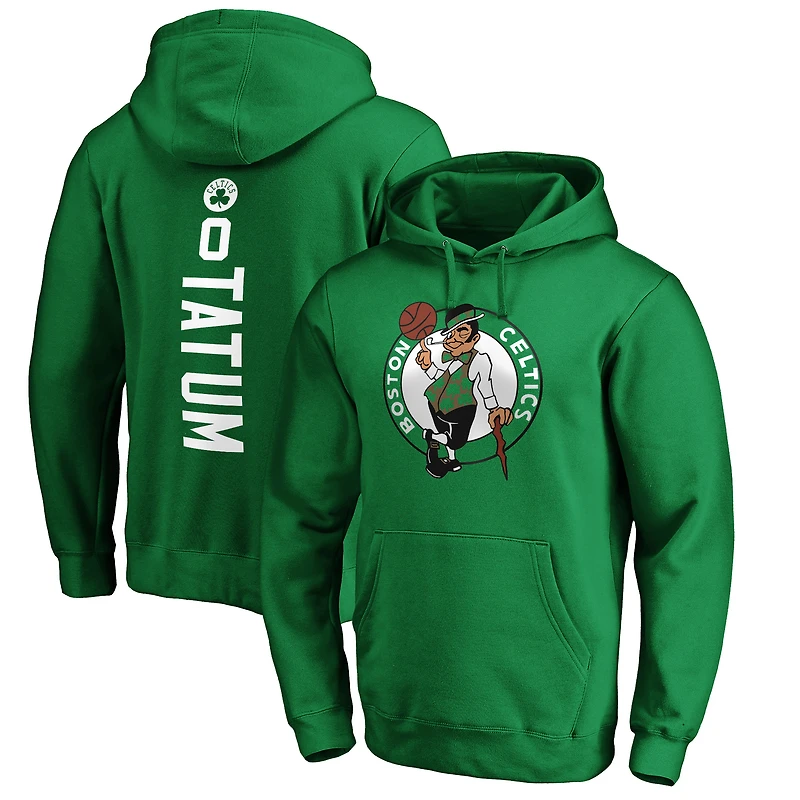 Men's Jayson Tatum Kelly Green Boston Celtics Playmaker Name & Number Pullover Hoodie