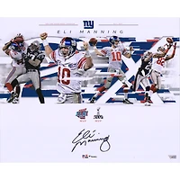 Eli Manning New York Giants Autographed 16" x 20" Super Bowl Plays Collage Photograph