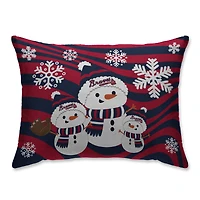Atlanta Braves Holiday Snowman Bed Pillow