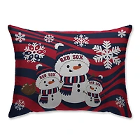 Boston Red Sox Holiday Snowman Bed Pillow