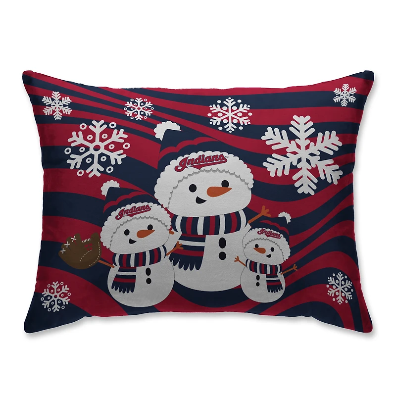 Cleveland Indians Holiday Snowman Bed Pillow
