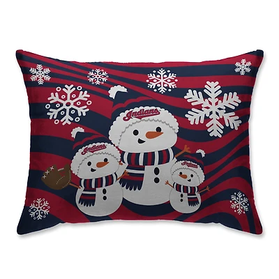 Cleveland Indians Holiday Snowman Bed Pillow