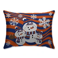 New York Mets Holiday Snowman Bed Pillow