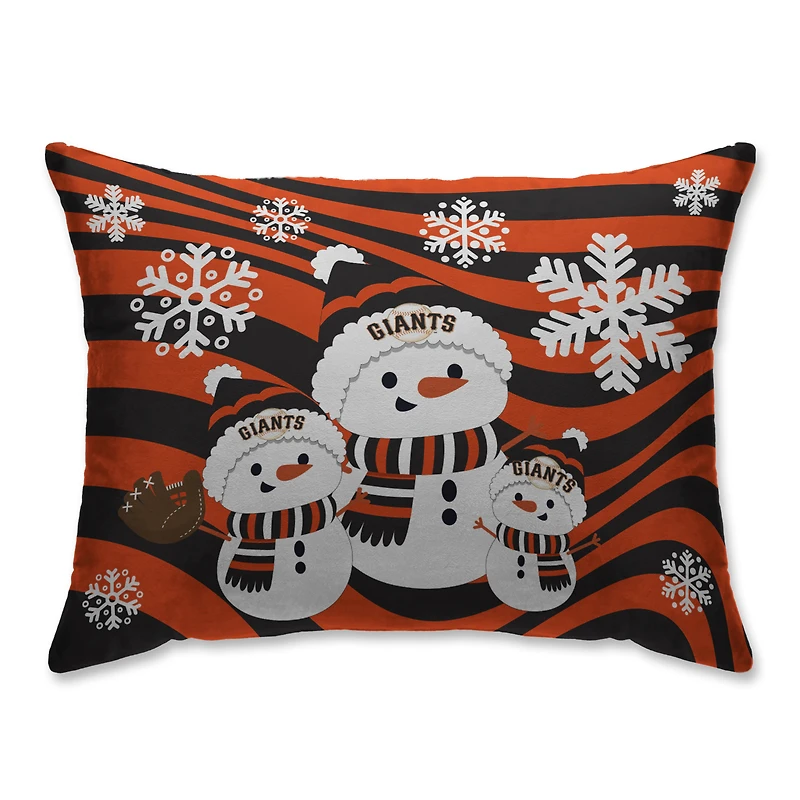 San Francisco Giants Holiday Snowman Bed Pillow
