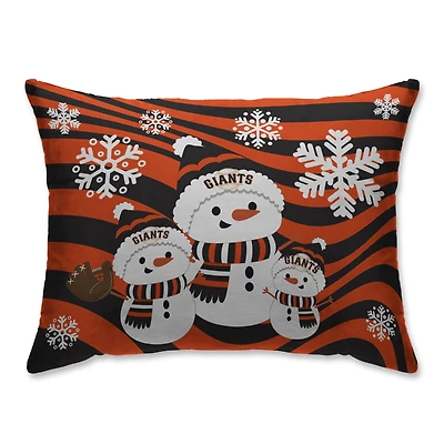 San Francisco Giants Holiday Snowman Bed Pillow
