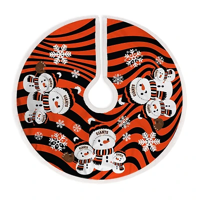San Francisco Giants Snowman Sherpa Christmas Tree Skirt